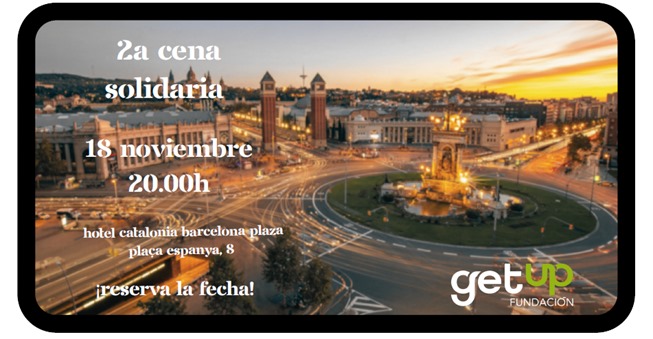 FundacionGet's tweet photo. No puedes faltar a la 2a cena solidaria de la Fundación GetUp. Te esperamos el 18 de noviembre a las 20h en el Hotel Catalonia Barcelona Plaza. Podrás conocer a fondo nuestro modelo de intervención y conocer de primera mano a las familias protagonistas. https://t.co/2gvLvgtWrM https://t.co/N42mPEJ4RW