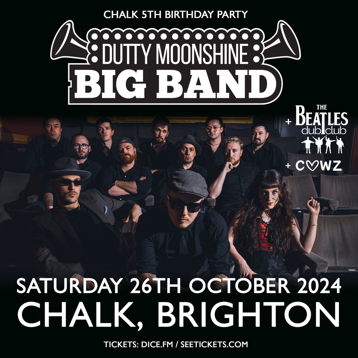 The Beatles Dub Club (@beatlesdubclub) on Twitter photo Looking forward to being reunited with <a href="/DuttyMoonshine/">Dutty Moonshine Big Band</a> this Saturday at <a href="/chalkvenue/">Chalk Venue</a> in Brighton! 🎉
Massive event with <a href="/wearecowz/">COWZ</a> on support! Don’t sleep on this Brightonians! 🔥
📸 Backstage at <a href="/beardedtheory/">Bearded Theory</a> 2024 Looking forward to being reunited with <a href="/DuttyMoonshine/">Dutty Moonshine Big Band</a> this Saturday at <a href="/chalkvenue/">Chalk Venue</a> in Brighton! 🎉
Massive event with <a href="/wearecowz/">COWZ</a> on support! Don’t sleep on this Brightonians! 🔥
📸 Backstage at <a href="/beardedtheory/">Bearded Theory</a> 2024