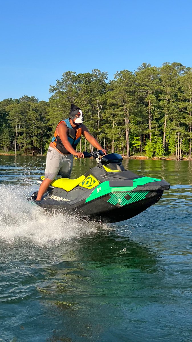 Now i can Zoomies. But on water~ 
Who wants to get wet with this dog