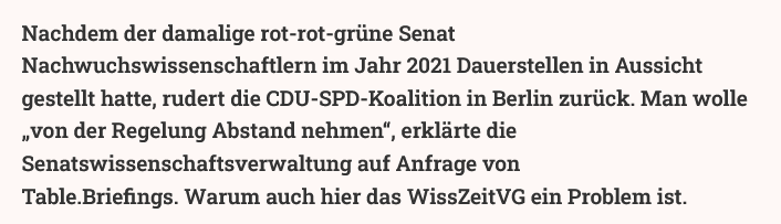 DrLutzBoehm's tweet photo. "Berliner Hochschulgesetz: Postdocs bekommen doch keine Anschlusszusage"

Von @spdberlin @dielinkeberlin @GrueneFraktionB 2021 als #BerlHG beschlossen.

Nun in der Koalition mit der @cduberlin will die SPD das nicht mehr. Und das #WissZeitVG ist schuld?

https://t.co/EdNowrQsRN https://t.co/DPh1bEp1Gh
