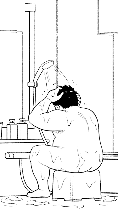 おじさんを描いています 