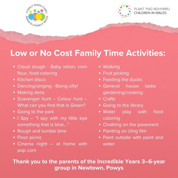 hive_valley's tweet image. Are you looking for some low or no cost activities to do with your little ones this October half term? Have a look below to see some of the suggestions by Anglesey Flying Start! #ChildrenActivities #HalfTermActivities #OctoberBreak #FreeActivities 

@RAFHIVE