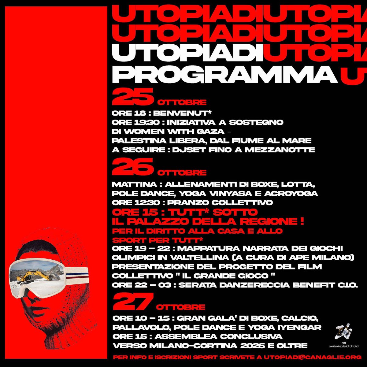 OffTopic_lab's tweet image. #Utopiadi #Milano contro il saccheggio olimpico per il diritto alla casa, alla città, allo sport. Il 26/10 h15 tutt* sotto la Regione Lombardia. Per aggiornamenti e info sul luogo 👉🏿 cio2026.org @MILinMOV @radiondadurto @rbo10525 @Infoaut @global_project @ilmanifesto