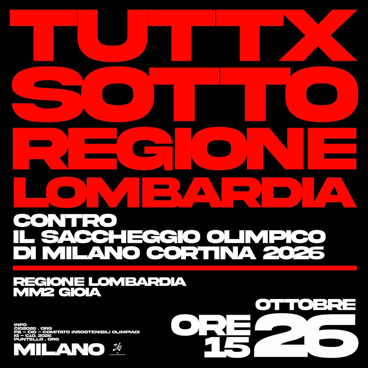 OffTopic_lab's tweet image. #Utopiadi #Milano contro il saccheggio olimpico per il diritto alla casa, alla città, allo sport. Il 26/10 h15 tutt* sotto la Regione Lombardia. Per aggiornamenti e info sul luogo 👉🏿 cio2026.org @MILinMOV @radiondadurto @rbo10525 @Infoaut @global_project @ilmanifesto