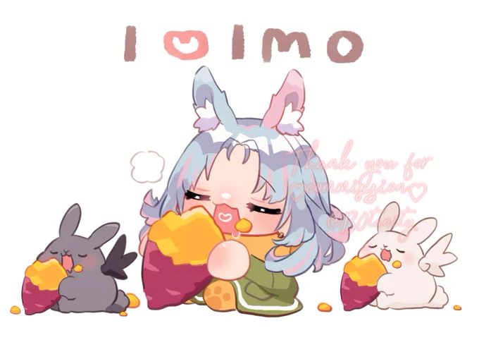 【やきいもまんぷく量産】オーダーありがとうございましたこちら新規オーダーも受付中です#有償依頼 #量産依頼 #イラストオーダー #有償アイコン #有償依頼受付中 #ペア画 