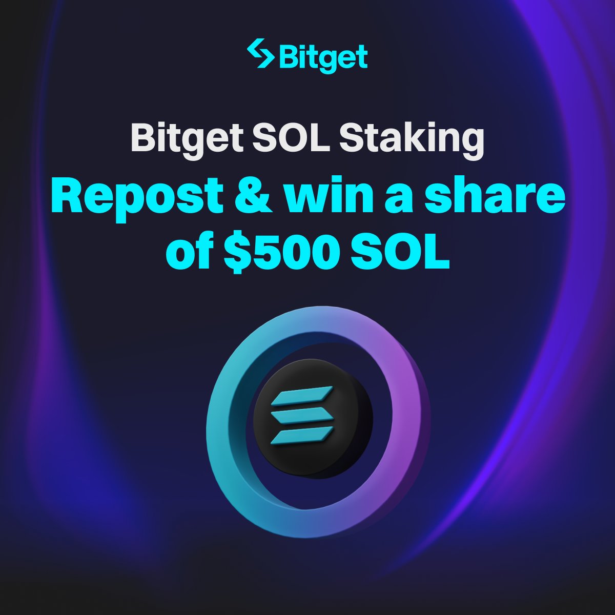 Maximize your SOL's potential with Bitget SOL Staking!

Stake &amp; share in an extra $500 in SOL! Here's how👇
✅Follow  @bitgetglobal
✅ Repost the original post below, like &amp; tag your pals
✅Join Telegram group: t.me/BitgetBGSOL
✅Fill out: forms.gle/JYjkLt5G9xZDf8…

Stake