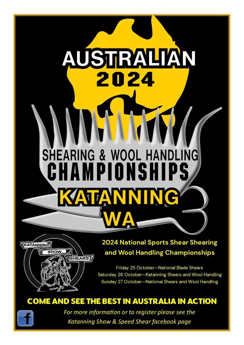 TennilleNorrish's tweet photo. Wishing good luck to these legends (and everyone in the WA State Team - there is going to be some serious skill on display) competing in the nationals this weekend! βοΈπ
#katanning #shearing #woolhandling #nationals https://t.co/Bf9SqHXQ3U