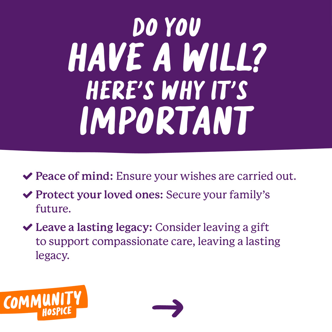 comm_hospice's tweet image. Ever wondered why having a Will is important? 

Then this post is for you! Swipe to read.(1/2)
 
#FreeWillWeek #YourWill #YourLegacy #Legacy