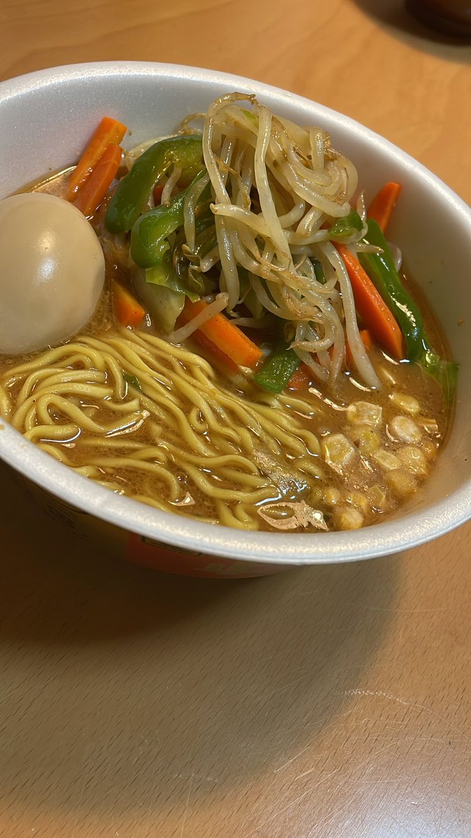 Wing007007's tweet photo. こうなりました！
食べちゃいますねー笑
 #ラーメン  #ダーツ好きと繋がりたい https://t.co/rZa5CUMHhK