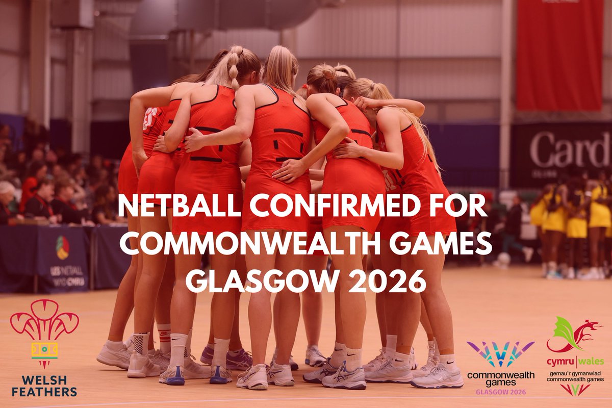 Exciting news! 
Netball has been announced as one of the ten sports confirmed for the Commonwealth Games in Glasgow 2026. 🏐🏴󠁧󠁢󠁷󠁬󠁳󠁿
