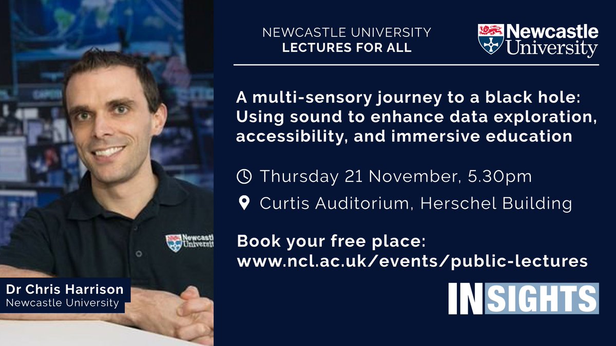 Sage_NCL's tweet photo. ππ Embark on a multi-sensory journey to a #blackhole with Dr. @CMHarrisonAstro! Explore how sound can transform astronomical data, enhancing accessibility and immersive learning. ππΆ
Sign up to the lecture today β‘οΈ https://t.co/2B4tkAgSBz
#Astronomy #DataExploration https://t.co/tGpR4dbwzz