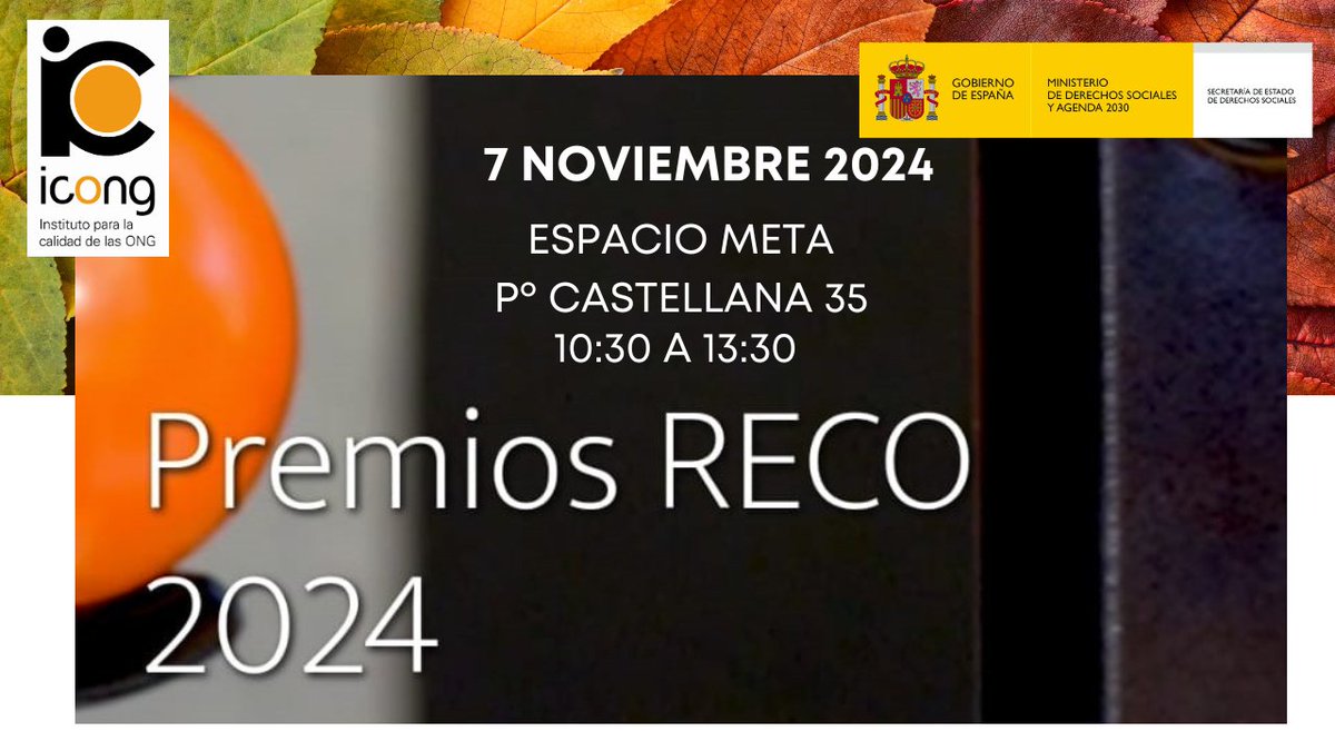 ICONG_CALIDAD's tweet photo. Tú puedes ser la próxima entidad reconocida! 
#PremiosRECO 2024: Celebrando la excelencia de las ONG que marcan la diferencia 

Participa: https://t.co/w681aVKPci

¿quieres saber cuantas entidades han sido reconocidas desde 2016?
⬇️⬇️ https://t.co/xFmdUymFLa
