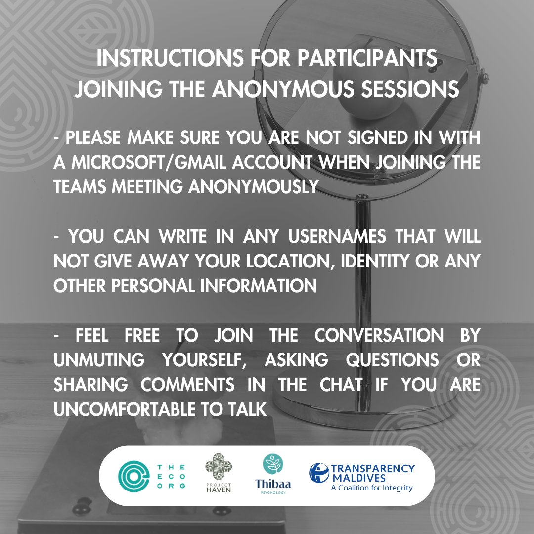 ProjectHavenMV's tweet photo. 👉🏽 Read through the slides for instructions on joining anonymously!

📍 Online, teams meeting - details in the last slide
📆 Thursday, 26 October 2024 
⏰ 4:30pm - 6pm
🧵2/3 https://t.co/6I6XJx7WEC