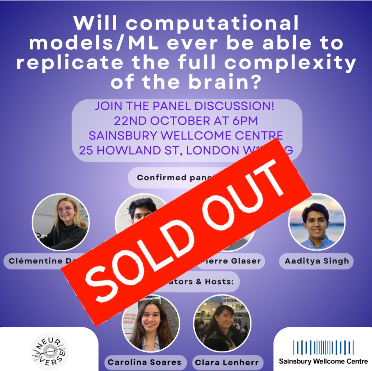 Neuroverse_Pod's tweet image. So incredible that Neuroverse’s first in-person event got sold out!! 🤩 Thank you to everyone that is coming this evening and don’t forget you can still join over Zoom if you can’t make it in person!! &lt;7hrs to go⏰ eventbrite.co.uk/e/online-event…