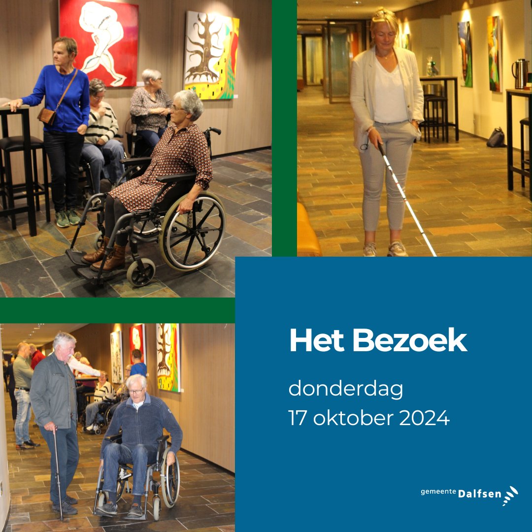 RaadDalfsen's tweet photo. Eén op de 5 mensen in Nederland heeft een beperking. Onze raadsleden zijn 17 oktober op Bezoek geweest bij Stichting Platform Gehandicapten Dalfsen om zelf te ervaren hoe het is om slechtziend te zijn of in een rolstoel te zitten. https://t.co/gZ7albQHqm