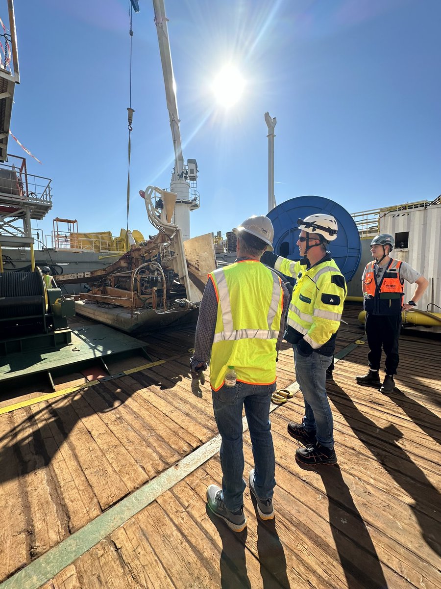 CHPExpress's tweet photo. CHPE had an amazing day aboard the Ariadne as she gets ready for the next phase of cable laying. Thank you @NKT_Cables and Asso Subsea for a fantastic tour #buildchpe #ariadne https://t.co/Wds5naiITr