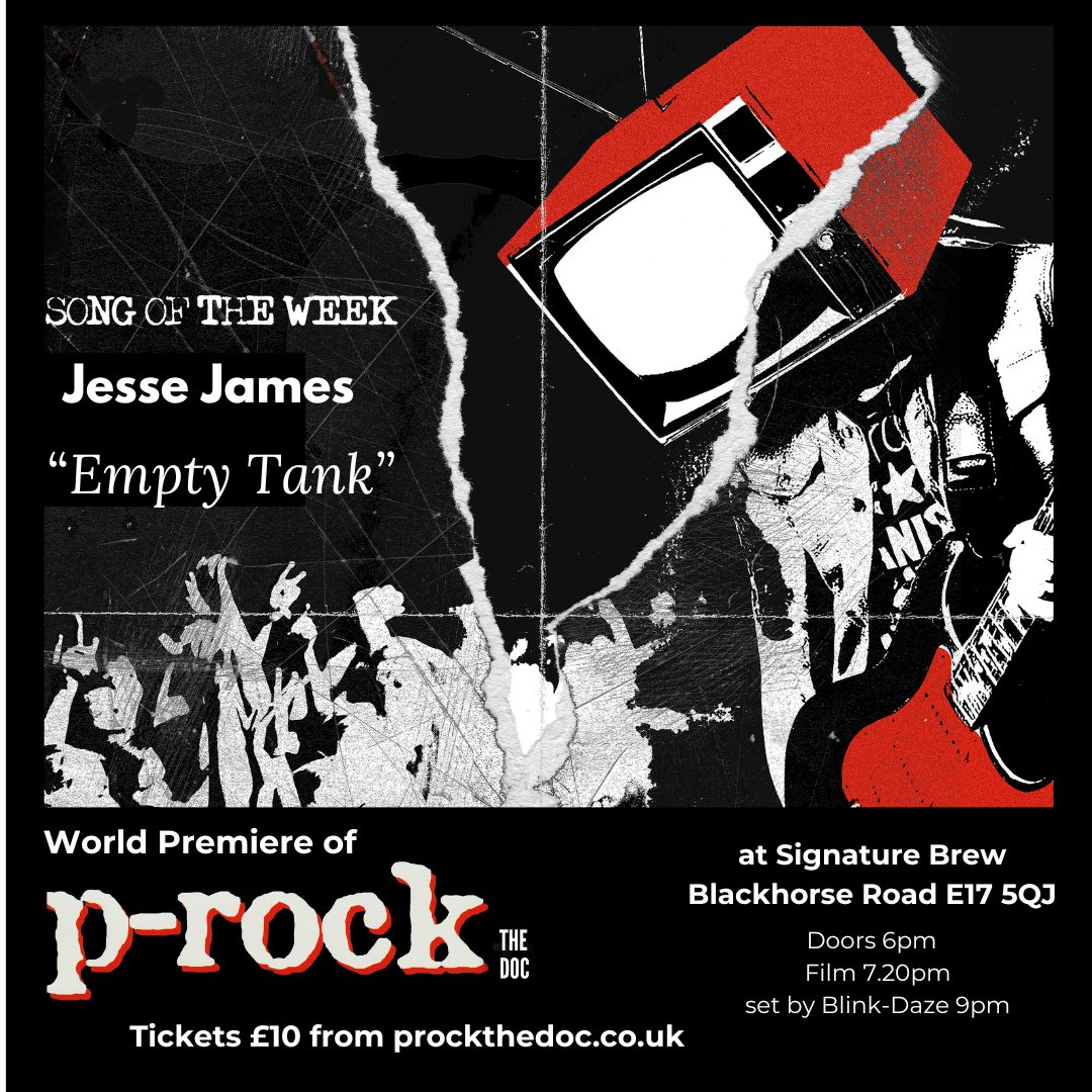 Its Tuesday…so another Song of the Week, this time with London based ska-punkers Jesse James. And a reminder that its just over 5 weeks before The World Premiere o f P-Rock The Doc. For details see prockthedoc.co.uk #procktv #prockthedoc #signaturebrew #punk #ska #skapunk