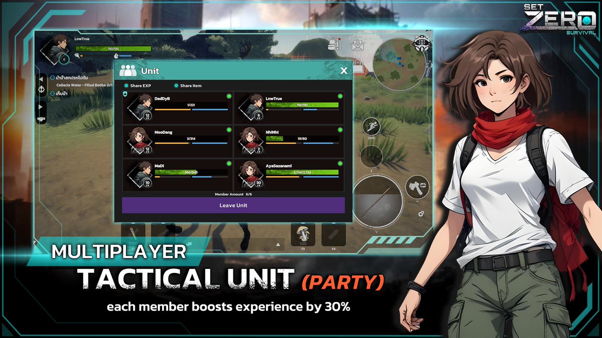 Setzerosurvival's tweet image. 🔥 Attention Survivors! 

The Tactical Unit (Party) system arrives this October! 
👥Team up for missions and enjoy 

&quot;a maximum 30% EXP boost for each member!&quot;

📈✨ More players = stronger teams! 
💪🚫 Don&apos;t miss out!!

#Party #TacticalUnit