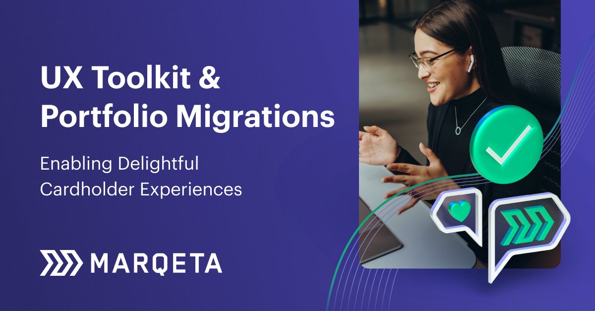 marqeta's tweet image. We’re thrilled to introduce UX Toolkit & Portfolio Migrations—two powerful new products designed to make it easier than ever for our customers to migrate card programs onto our platform and build best-in-class front-end payment experiences.
Learn more 👉 bit.ly/3NzclcH