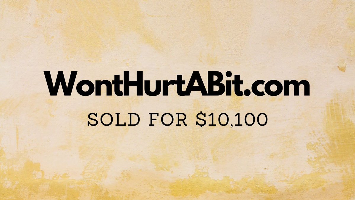 NameBio's tweet image. Yesterday saw $334k in domain name sales including:

$10,100 WontHurtABit․com
$5,000 Fitness․Institute
$4,890 Novacademy․com
$4,225 WishKing․com
$3,500 ExtraUnit․com

Full list 👉 namebio.com/daily

#Domains