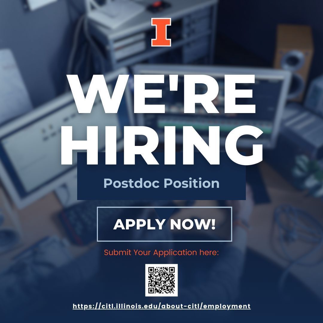 CITL Illinois (@citlillinois) on Twitter photo CITL at the U. of I. has a Postdoc Position in "AI and Accessible Course Design" for someone interested in advancing instructional technology in an inclusive environment through collaborative partnerships within the university. <a href="/iSchoolUI/">iSchool at Illinois</a>
For more info: buff.ly/3XSwYGC CITL at the U. of I. has a Postdoc Position in "AI and Accessible Course Design" for someone interested in advancing instructional technology in an inclusive environment through collaborative partnerships within the university. <a href="/iSchoolUI/">iSchool at Illinois</a>
For more info: buff.ly/3XSwYGC