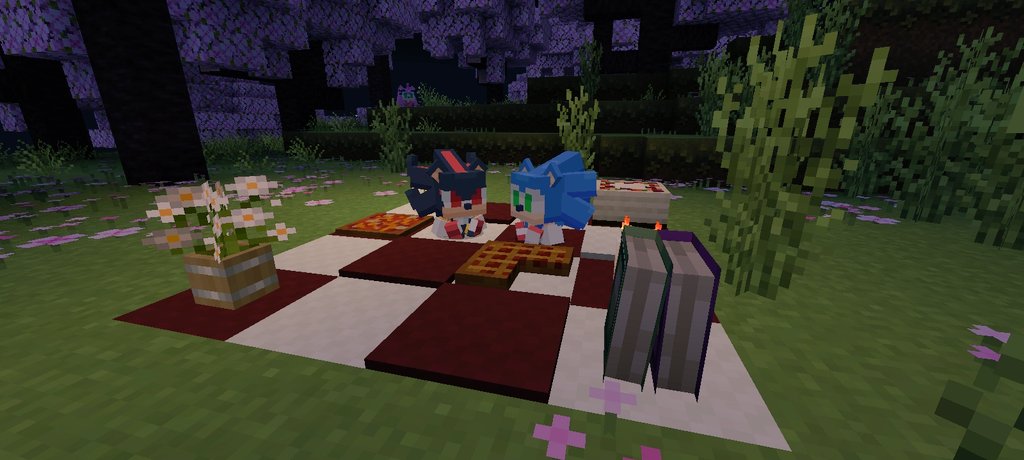 rinzeureyes's tweet photo. another #sonadow minecraft date and hey- did I saw a pink hedgehog just now? https://t.co/wVFN7Dux8P