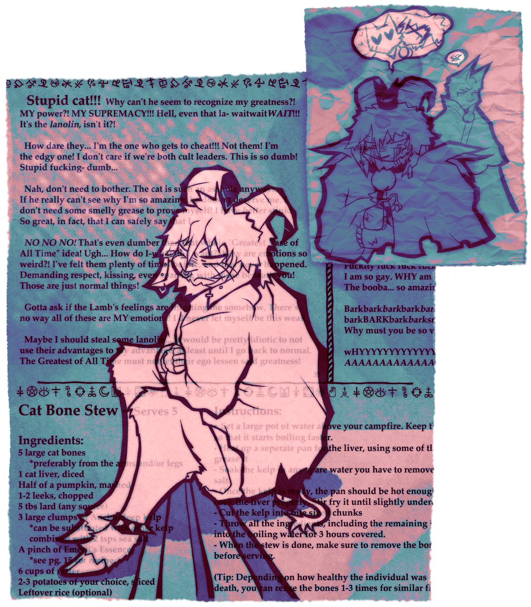 cotltober day 21 lanolin

the goat is pretty upset that they dont produce lanolin in general (a huge part of why their wool is so itchy and dry)

how are they supposed to benefit off of it easily if theyre not the one making it??????????????????