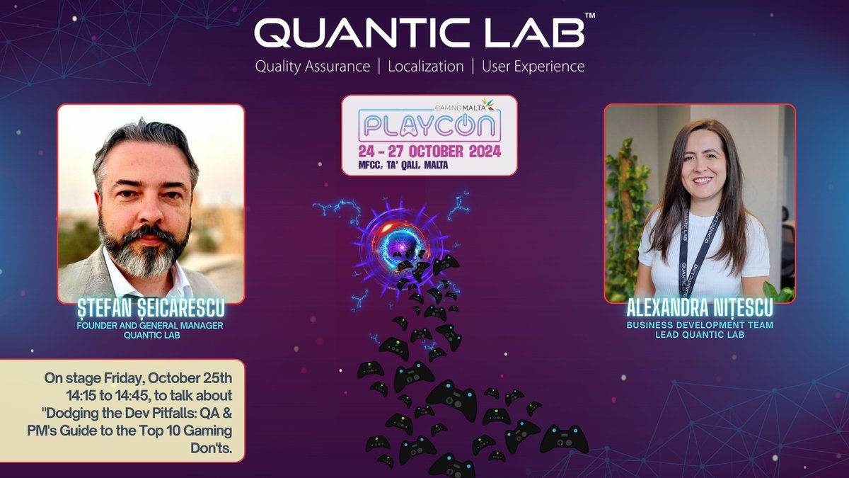 QuanticLabRo's tweet image. Join us for expert insights on how to avoid common mistakes in game development and set your project up for success!
playcon.gg/2024-event/act…
🚀 Let’s raise the bar for gaming together! 🕹 
#Playcon2024 #WhereGamersUnite #QuanticLabTeam #videogames #networking