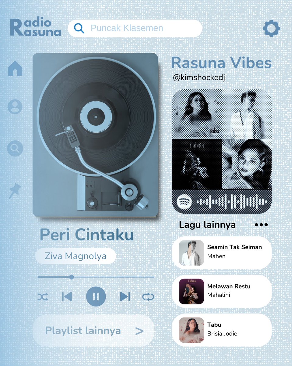 Buat Vellians yang tipe membacanya harus sambil dengerin lagu sini merapat, karena Minlav bawain playlist yang sendu-sendu untuk temani kalian membaca novel Rasuna Neighborhoods nanti! ૮ ˶´ ᵕˋ ˶ა ↻ ◁ || ▷ ↺ 

Meet Alene and Kian Here:
🛒 forms.gle/TLReSpCEVMwu5s…
