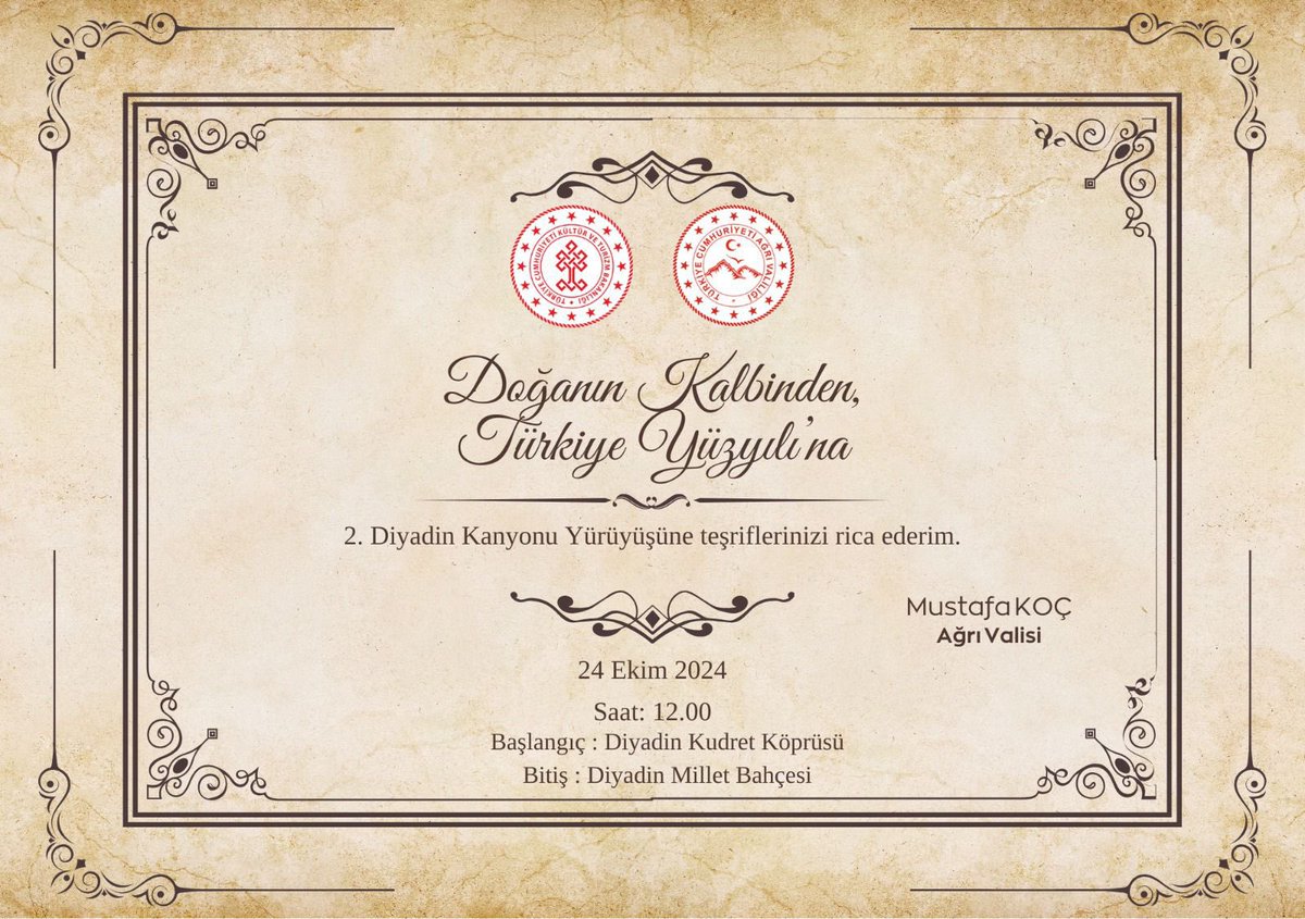 Tüm halkımız davetlidir.

<a href="/tcmeb/">Millî Eğitim Bakanlığı</a> 
<a href="/miakarali/">Mustafa Karali</a> 
<a href="/agrimem/">AĞRI MEM</a> 
<a href="/hasan_kokrek/">Hasan Kökrek</a> 
<a href="/diyadinmem/">Diyadin İlçe Milli Eğitim Müdürlüğü</a>