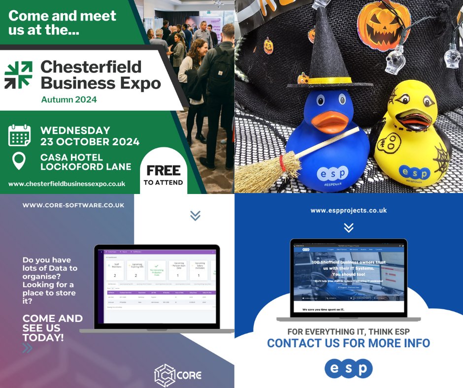 CORESoftwareUK's tweet image. 📣THE COUNTDOWN IS ON...There is less than 24 hours to go until the Chesterfield Business Expo #chesterfieldexpo. We are getting excited and just adding our final touches to our set up for tomorrow!
Come and say hello, we are on STAND 23 !
#espprojects #coresoftware