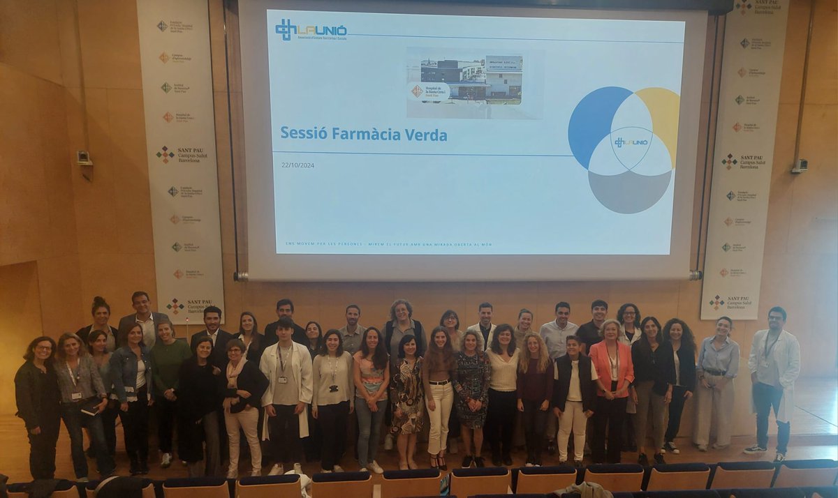 🌱💊Avui 40 referents de farmàcia, infraestructures i sostenibilitat han compartit bones pràctiques per optimitzar el servei de farmàcia des d’una perspectiva ambiental a la Sessió "Farmàcia Verda", organitzada per #LaUnió a l’<a href="/HospitalSantPau/">Sant Pau - Campus Salut Barcelona</a>