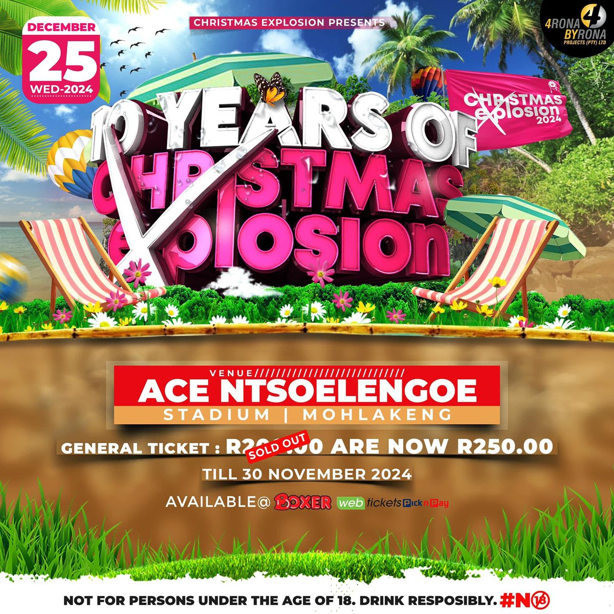 Christmas_Exp's tweet photo. Good Day Beloveds 🚨🚨🚨

Kindly be informed that R200 tickets are finished, we only have R250 tickets till end of November.

Your understanding is highly appreciated
❤️❤️❤️.

#10yearsofchristmasexplosion
#christmasexplosion2024 https://t.co/0PBGuLGnvH