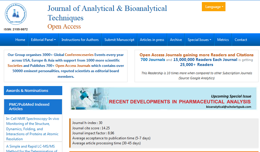 bioanalytech's tweet image. Journal of Analytical &amp;amp; Bioanalytical Techniques🤗
📈 H-index: 30
⭐ Cite Score: 14.25
🌟 Impact Factor: 8.96
⏳ Acceptance to publication: 5-7 days
📝 Article processing: 30-45 days
Read more: tinyurl.com/23m8epx3
tinyurl.com/hmzfmse7
#MEDTwitter #publication #research