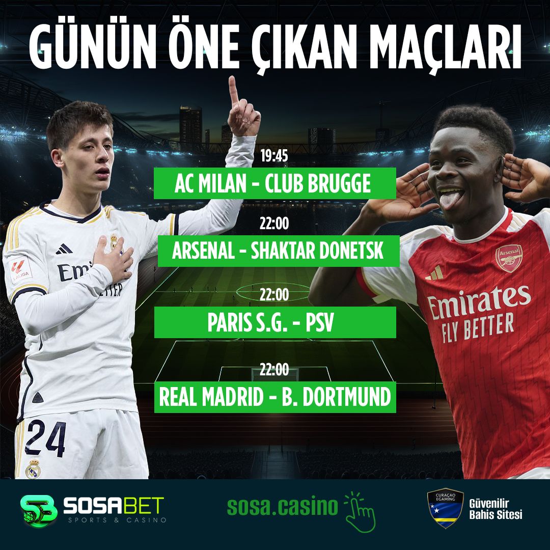 🏆 GÜNÜN ÖNE ÇIKAN MAÇLARI 🏆

En Yüksek Oranların Adresi SosaBET'te Maç Heyecanını SosaBet'te yaşa! ⚽️

✅ sosa.casino