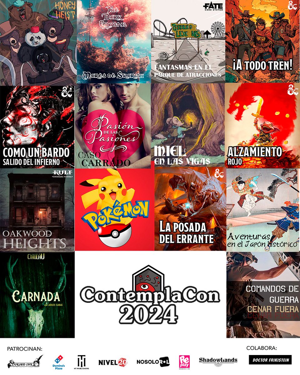 Sabemos que os pueden las ganas y aquí va una muestra de todos los mundos que podrás vivir en la ContemplaCon 2024.

⚡ Quedan plazas para inscribiros, así que sed rápidos: meetup.com/es-ES/contempl…