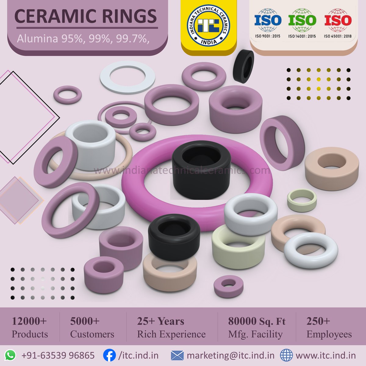 GopalSharmaItc's tweet photo. Manufacturer &amp; Exporter of High Alumina Ceramic Guides &amp; Yarn Tension Devices

Contact: Gopal Sharma
+91 63539 96865 | marketing@itc.ind.in
#Ceramic #CeramicRings #CeramicGuide #CeramicDisc #IndustrialCeramics #CeramicComponents #TechnicalCeramics #YarnTensioner #MakeInIndia #ITC https://t.co/EWl4WO6xpk