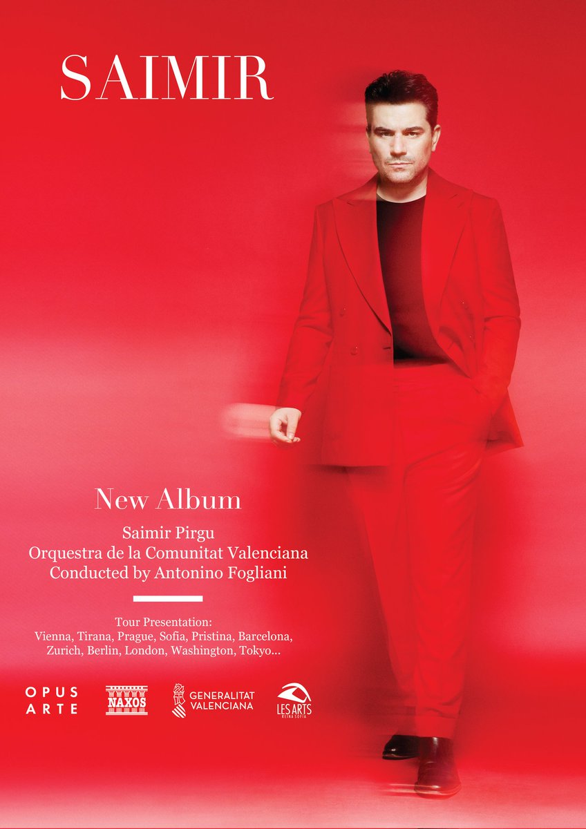 New Album 
"SAIMIR"
Orquestra de la Comunitat Valenciana conducted by
Antonino Fogliani.
International release by <a href="/OpusArte/">Opus Arte</a> Presentation on October 26th 2024 
Haus der Musik 15.00h
