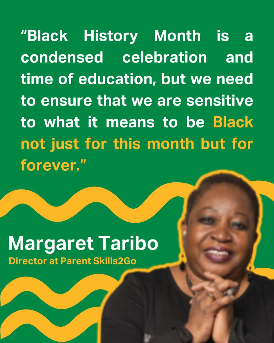 🙌🏿Black History Month focuses on #ReclaimingNarratives to highlight the untold stories within the black community. 

🗣️This month we're celebrating the many unsung heroes we work with!

💚Margaret Taribo, Director at Parent Skills2Go.

🔗Link: bit.ly/3YyIEyI
