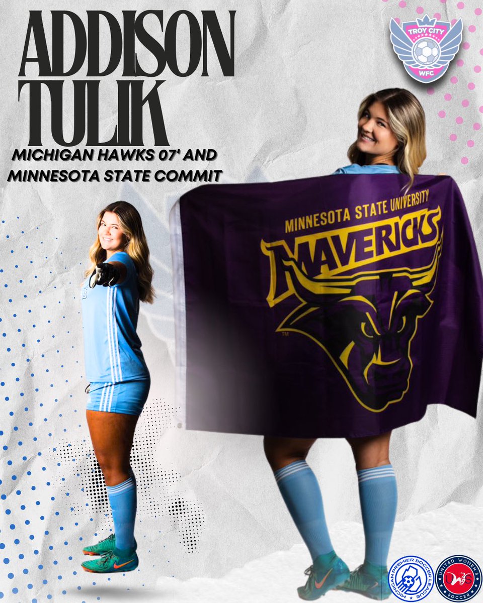 Troy City Women's Soccer Academy (@coach_johnarndt) on Twitter photo Troy City WFC Is excited to announce another young, talented keeper for the 2025 season! <a href="/AddisonTulik/">Addison Tulik</a> ๐ฉทโฝ๏ธ๐ฉท<a href="/MinnStSoccer/">Minnesota State Soccer</a> Troy City WFC Is excited to announce another young, talented keeper for the 2025 season! <a href="/AddisonTulik/">Addison Tulik</a> ๐ฉทโฝ๏ธ๐ฉท<a href="/MinnStSoccer/">Minnesota State Soccer</a>