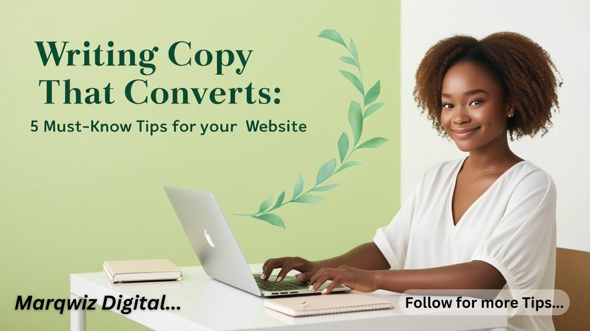 marqwizdigital's tweet image. 📝 Writing Copy That Converts: 5 Must-Know Tips for Your Website 🚀
A great website is more than design—it’s about words that convert visitors into customers. Here’s how to make sure your copy drives action! 👇
#MarwizDigital #CopyThatConverts #WebsiteOptimization #MarketingTips