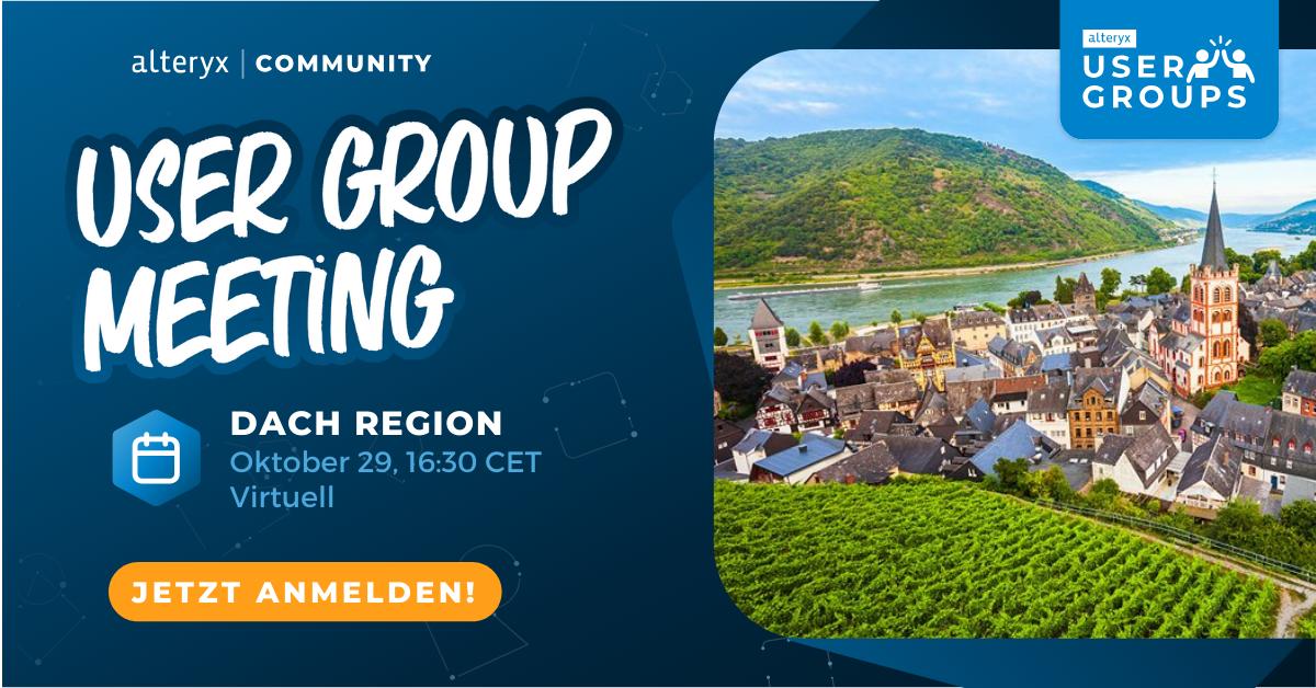 stfnbrgr's tweet image. Nehmen Sie an drei fantastischen Sitzungen teil, darunter Server APIs und Bedingungen im Workflow!

🗓️ Oktober 29

Jetzt anmelden: ow.ly/XqRH30sHnvj

#AlteryxUserGroup