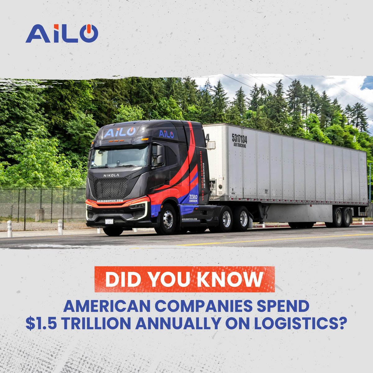 AiLoLogistics's tweet photo. Did you know American companies spend $1.5 trillion annually on logistics? 🤔 That's 8% of GDP dedicated to freight transportation alone. AiLO can help optimize these costs with smarter, more efficient logistics solutions. 🙌

#AiLO #LogisticsOptimization #LogisticsManagement https://t.co/Bl3oZEmjwl