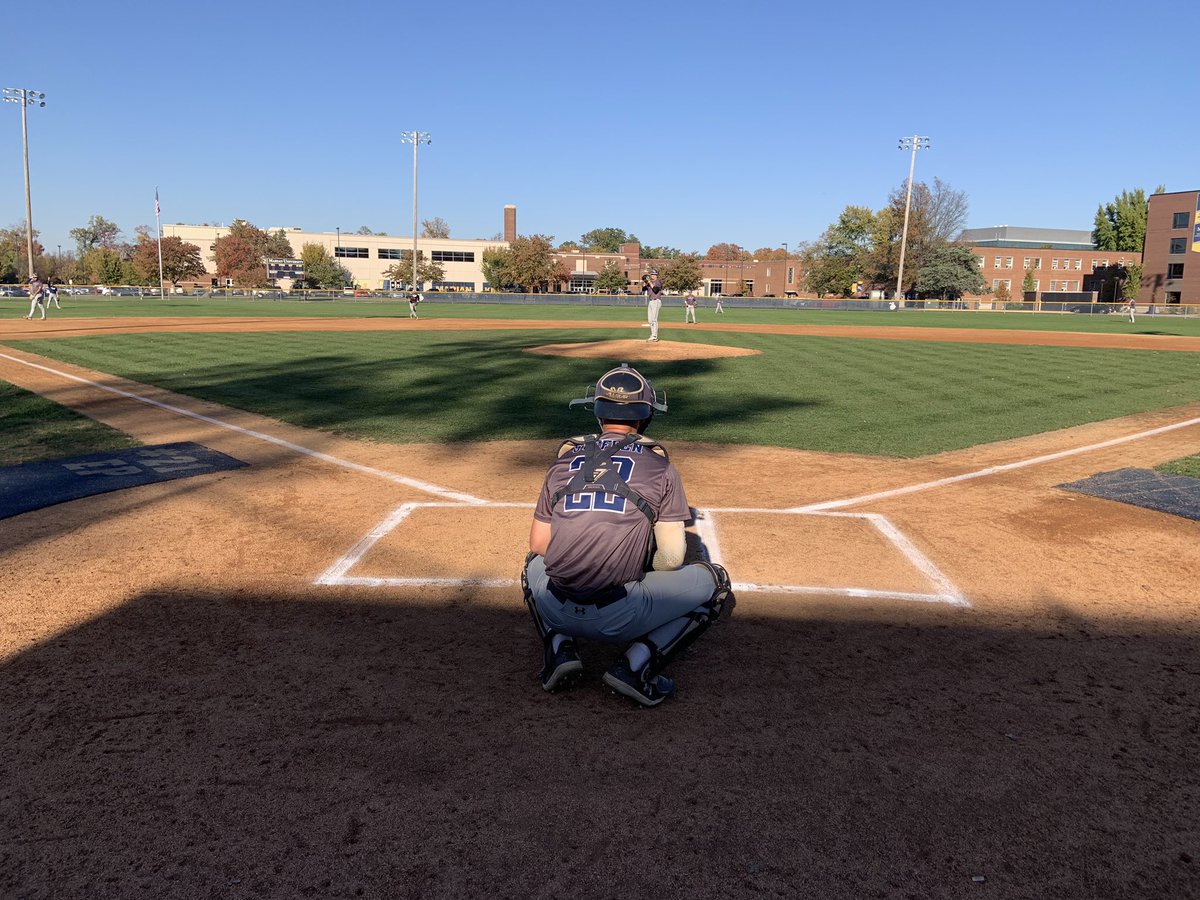MillerTM12's tweet photo. Beautiful Day! 
Start of the Blue/Gray World Series. 
Go KNIGHTS ⚔️
@MarianUBaseball @MUKnights @MarianUniv https://t.co/Wj6XGs646A
