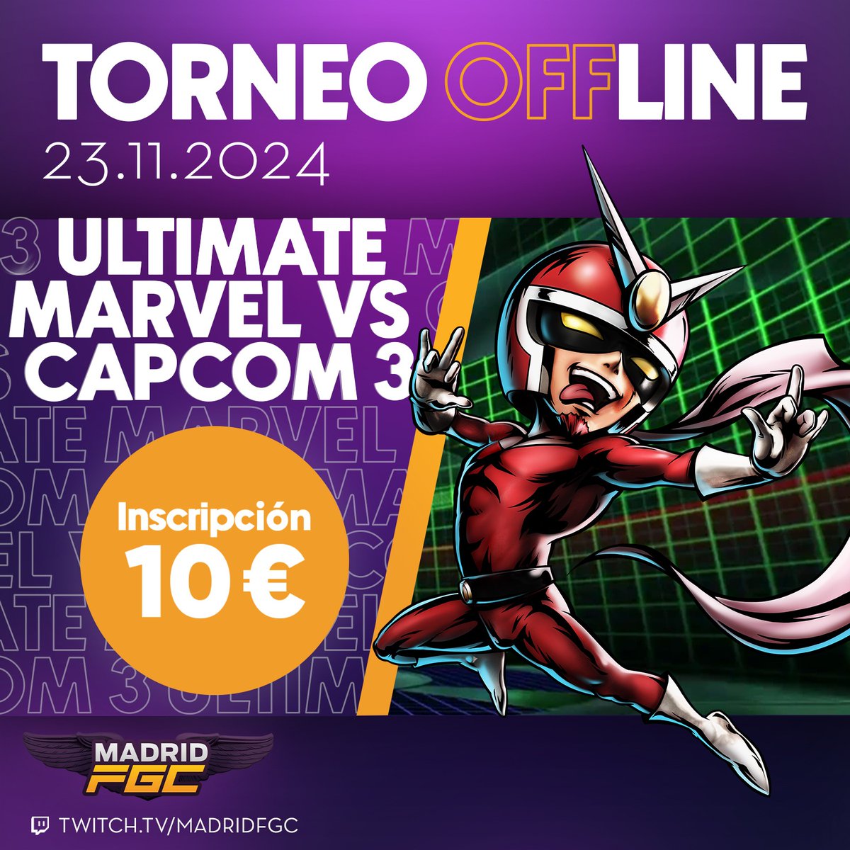 🚨Torneazo Ultimate Marvel vs Capcom 3🚨

Os traemos torneo de UMVC3 con gente de toda España 👀

Abriremos a las 15:00h (ahí recogeremos el dinero, por favor, traed efectivo), el evento comenzará a las 16:30h

Venid y disfrutad de mixups turbios e infinitos 🔥

Link registro⬇️
