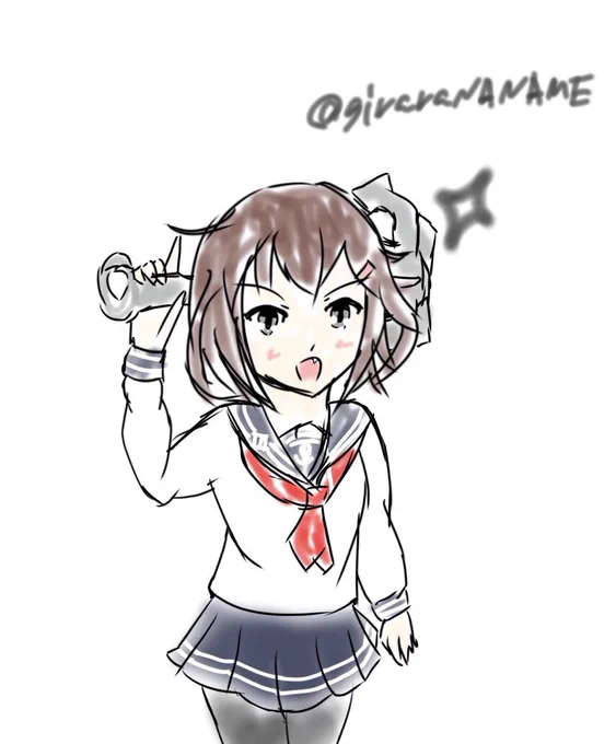 #艦これ版深夜の真剣お絵描き60分一本勝負#艦これ版真剣お絵描き60分一本勝負_20241022初めてのいかづち 