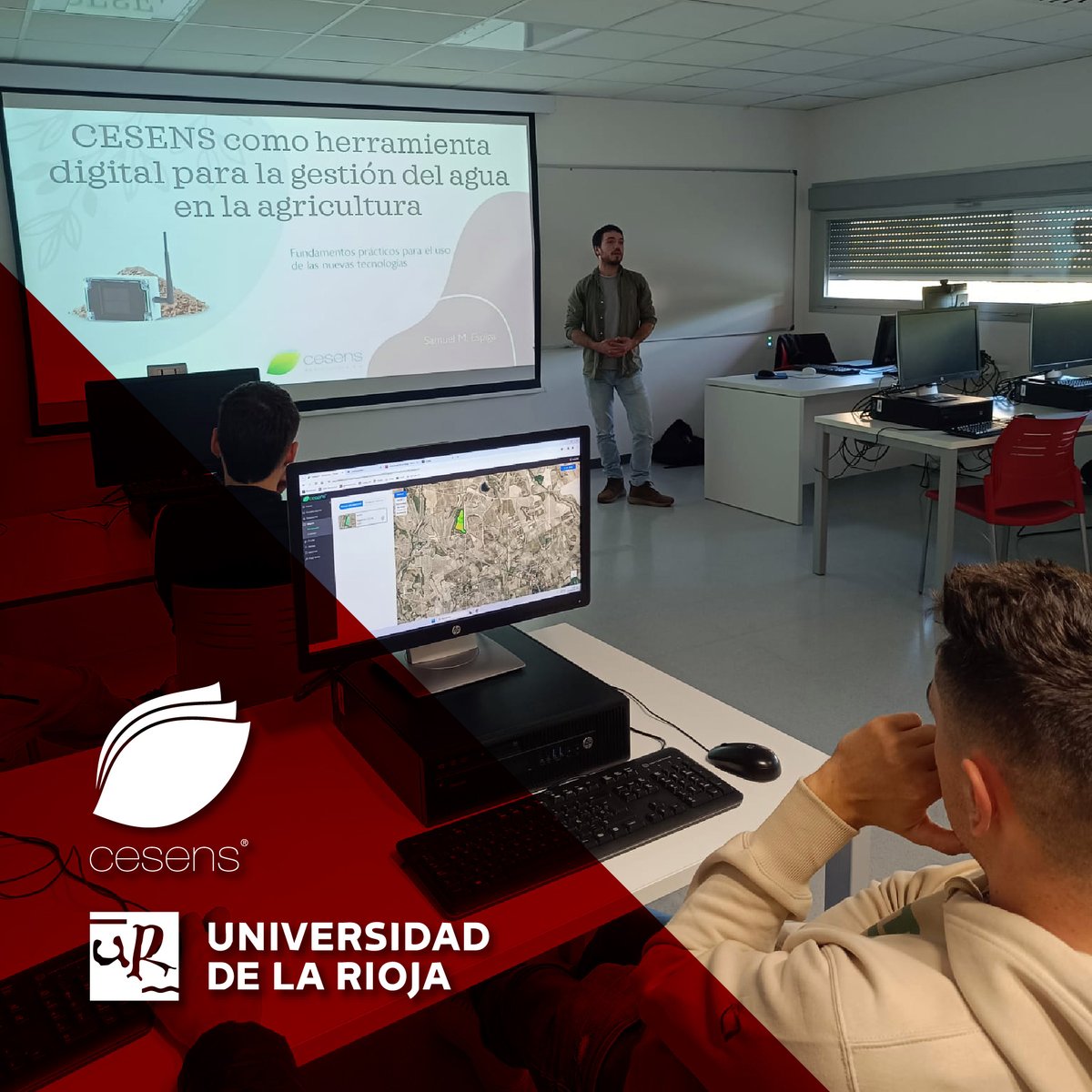 Ayer en la <a href="/unirioja/">Universidad de La Rioja</a> compartimos con los estudiantes de Ingeniería Agrónoma los fundamentos del uso eficiente del agua y el potencial de nuestras tecnologías. Hablamos sobre sensores de medida directa en planta y les dejamos una demo gratuita de nuestra app.

#InnovaciónAgrícola