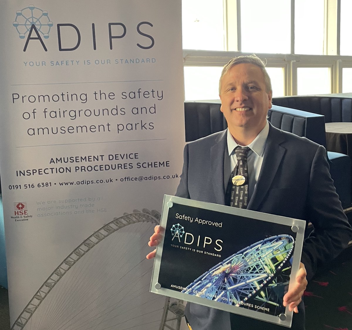 A quick post to say a big thanks to Andy Hygate and his brilliant team at Pleasure Beach Resort in #Blackpool for hosting our annual conference last week. We took the chance to present Andy with a sign of our appreciation. From Carl and the team, thanks again 🙏
 #ADIPS2024