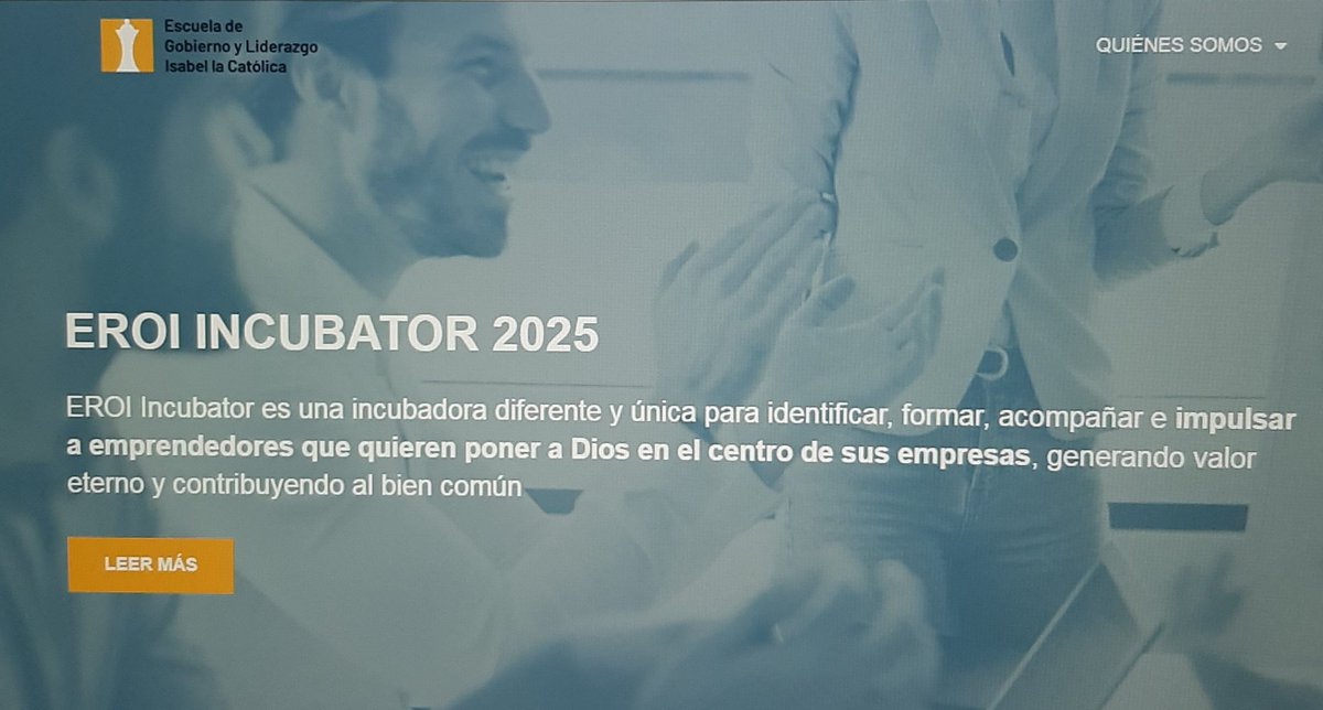 somosase's tweet photo. Conoce EROI INCUBATOR, una incubadora única para identificar, formar, acompañar e impulsar a emprendedores que quieren poner a DIOS en el centro de sus empresas.
ℹ https://t.co/13hF7i7RZl
#EmpresaFeValores @HisWayAtWork @javierdecendra #ASE #scholas https://t.co/x0ON5PkXiv