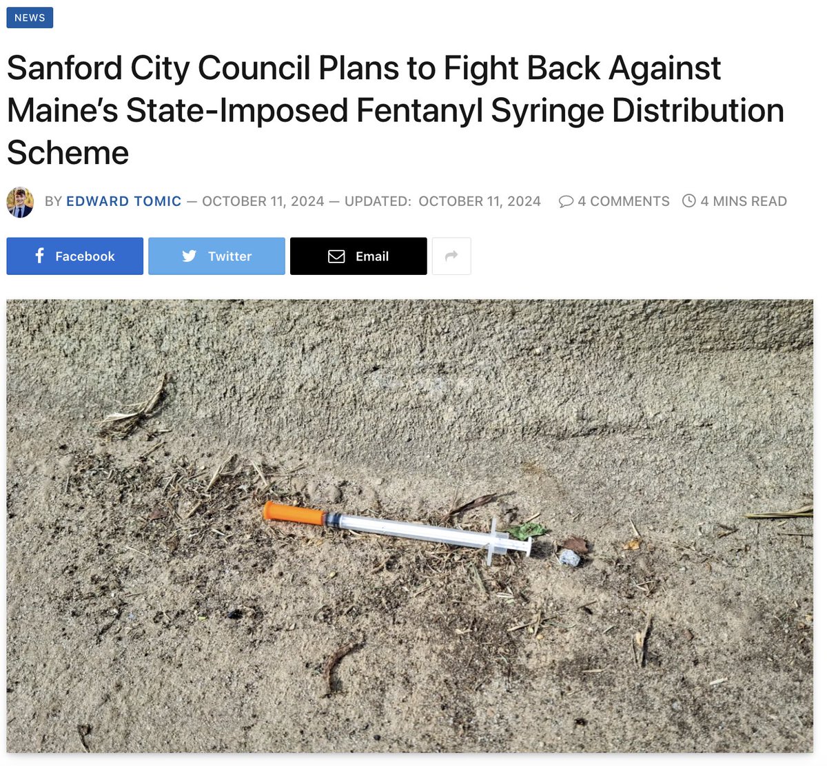 DemiforSenate's tweet photo. 🚨 Maine is facing a public health nightmare—thanks to @SENAngusKing’s support for disastrous policies. Syringes are littering our streets, playgrounds, and parks, putting innocent lives at risk. #MaineDeservesBetter #VoteDemi https://t.co/fx7CfYiYdb